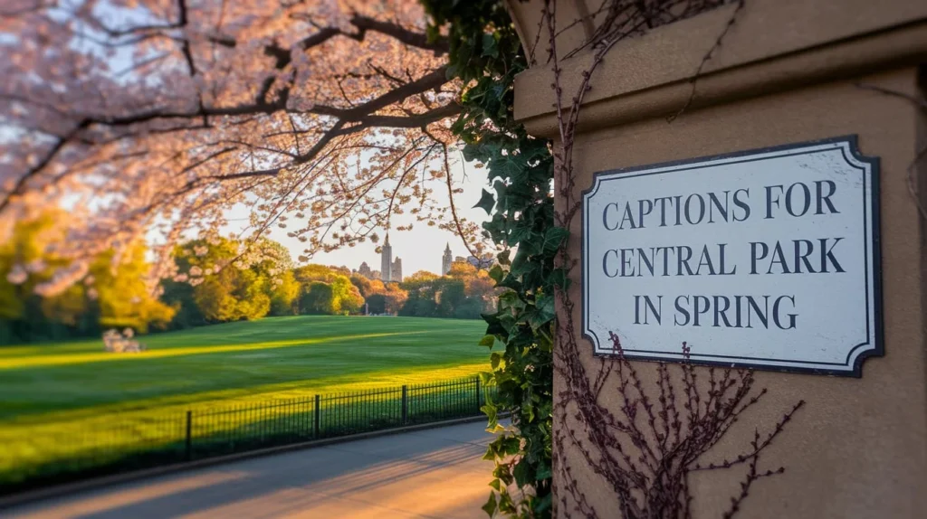 Captions for Central Park in Spring