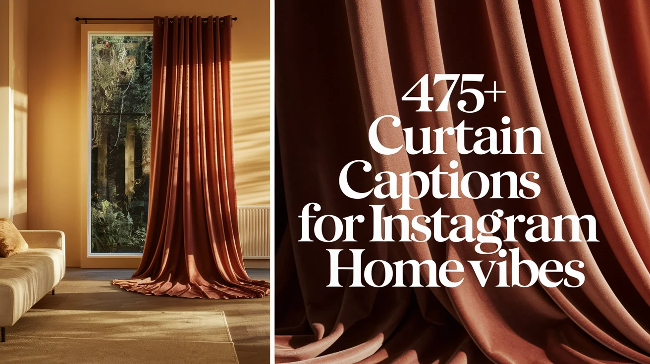 Curtain Captions for Instagram Home Vibes