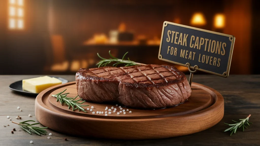 Steak Captions for Meat Lovers