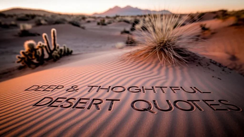 Deep & Thoughtful Desert Quotes