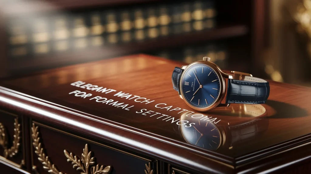 Elegant Watch Captions for Formal Settings
