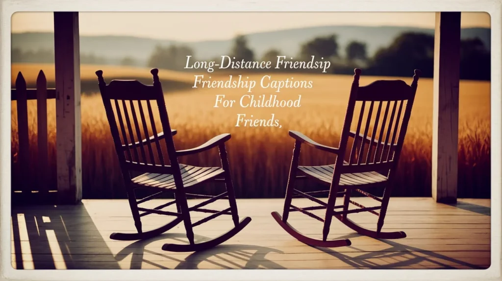 Long-Distance Friendship Captions for Childhood Friends
